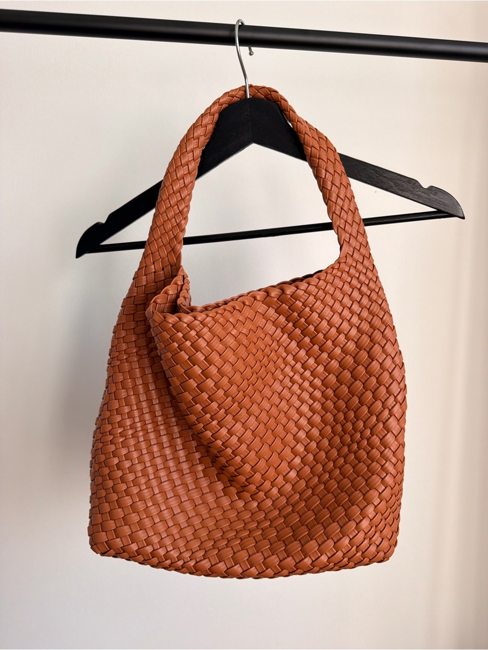 Woven Hobo Shoulder Bag - Rustic Brown